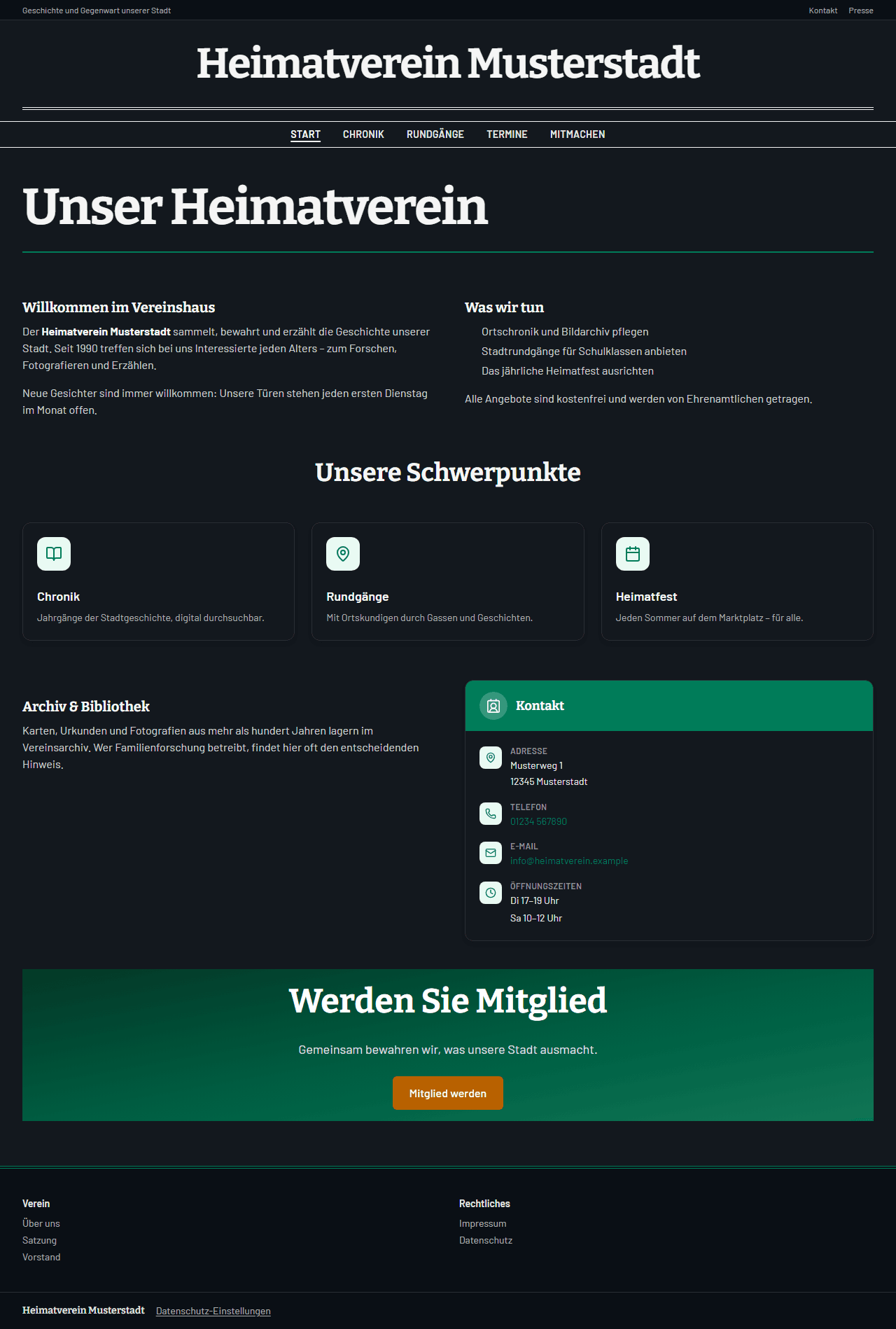 Beispiel-Template dunkel, 1280 px