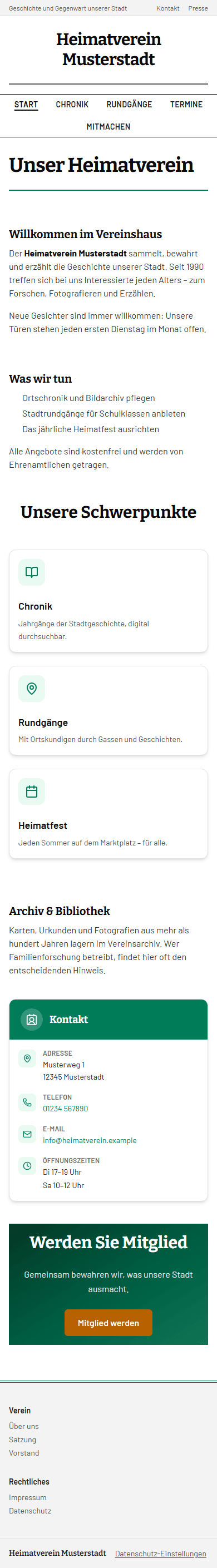 Beispiel-Template hell, 390 px